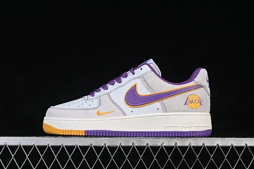 All categories Nk Air Force 1 Air Force series Nk Air Force 1 Low Air Force low top Nike Air Force 1'07 Low NBA joint Purple Lakers Air Force 1 low top casual sneakers SS1979-004